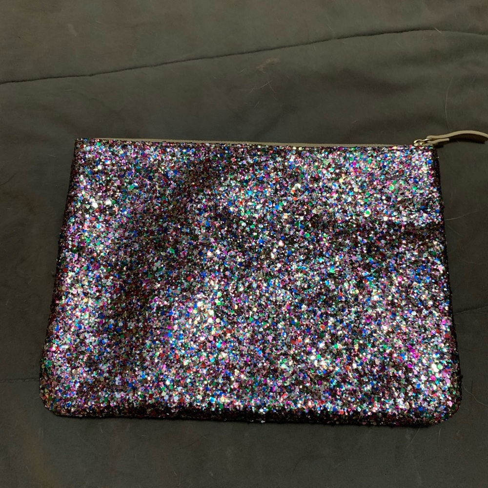 Kate spade multicolor glitter clutch